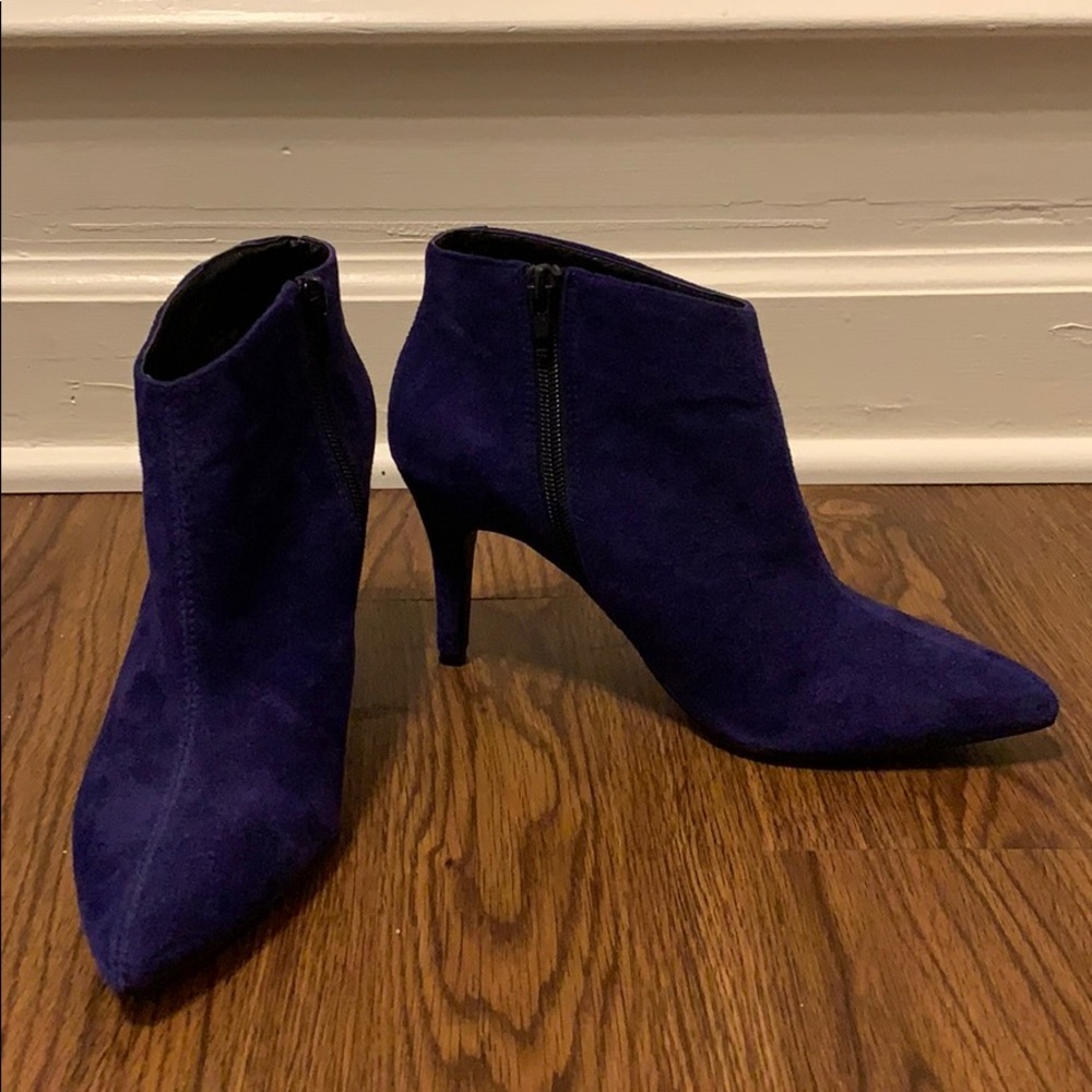 Blue Suede Booties